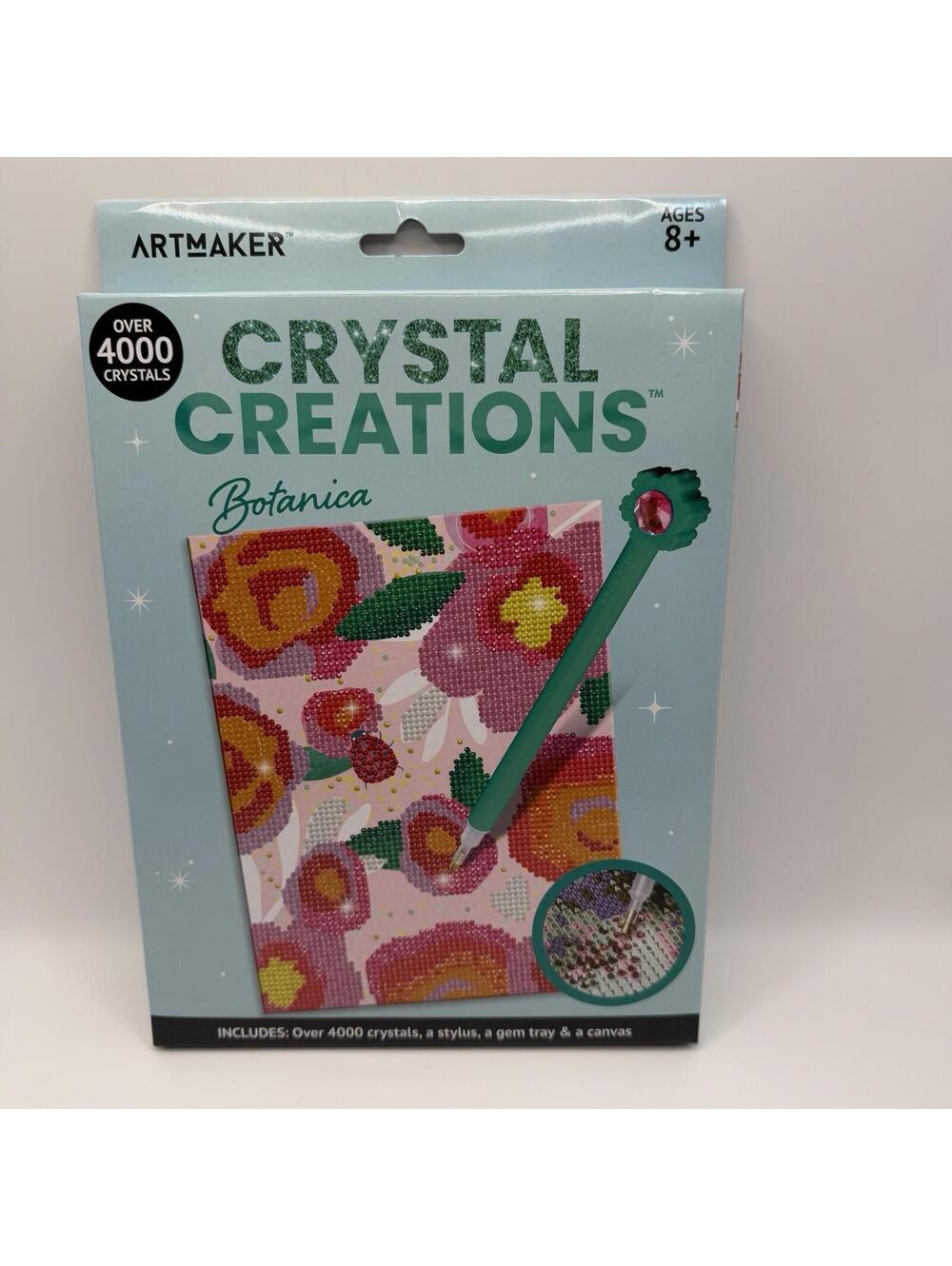 Artmaker Crystal Creations Diamond Art Kit  Gems - Botanica - NEW Craft Activity